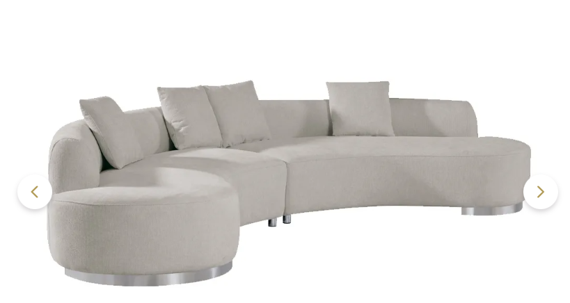 Brickell Contemporary Sofa Cream