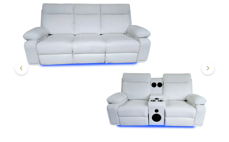BALTIMORE POWER RECLINER SOFA SET WHITE