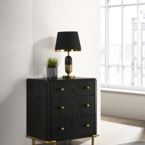 Arini 3-drawer Nightstand Black