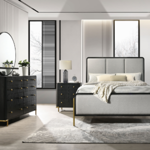 Arini 4-piece Eastern King Bedroom Set Black and Grey