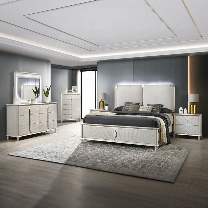 Laveda Eastern King Bed w/LED