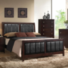 Carlton Wood Eastern King Panel Bed Cappuccino - Image 3
