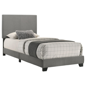 Dorian Fabric Upholstered Queen Panel Bed Taupe