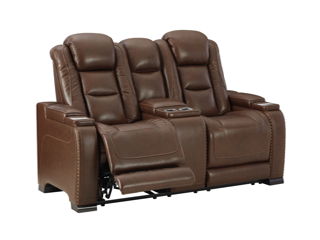 The Man-den – Mahogany – 3 Pc. – Power Sofa, Loveseat, Recliner