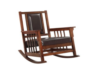Ida – Upholstered Rocking Chair – Tobacco