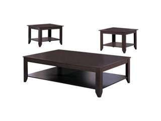 Brooks – 3 Piece Rectangular Coffee Table Set – Cappuccino
