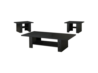 Rodez – 3 Piece Engineered Wood Coffee Table Set – Black Oak