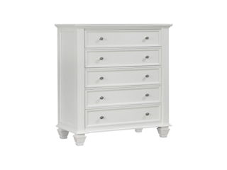 Sandy Beach – 5-Drawer Bedroom Chest – Cream White