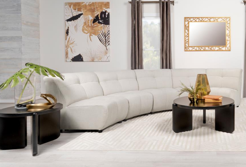Charlotte 5-piece Upholstered Modular Sectional Sofa Ivory