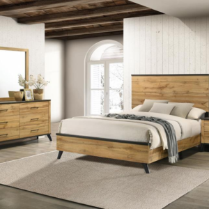 Kaywood 4-piece Eastern King Bedroom Set Natural Pine