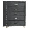 Melody 5-drawer Bedroom Chest Grey - Image 2