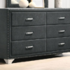 Melody 4-piece Eastern King Bedroom Set Grey - Image 4
