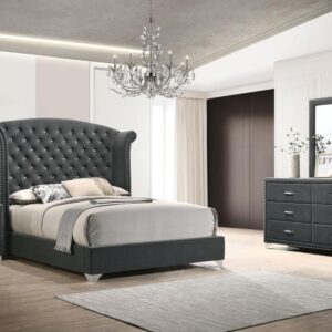 Melody 4-piece Eastern King Bedroom Set Grey