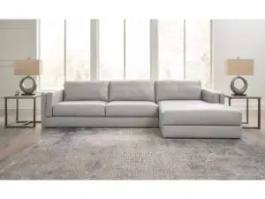 Emita 2-Piece Leather Sectional with Chaise