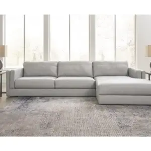 Emita 2-Piece Leather Sectional with Chaise