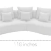 Greece Sectional Sofa with Pillows - Image 5