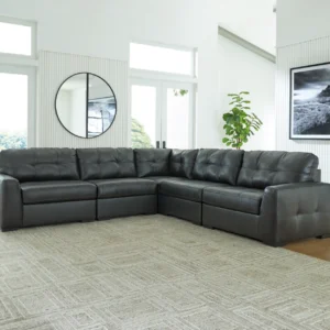 Burnley 5-Piece Leather Modular Sectional