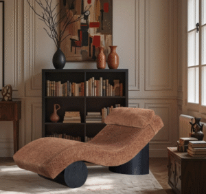 Fabric Upholstered Chaise Lounge